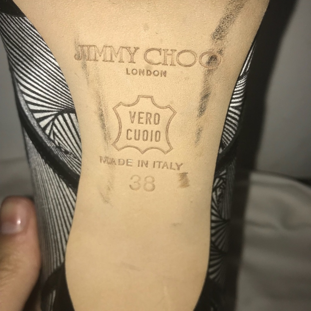 Auth. JIMMY CHOO size 38 heel (US size 7.5-8) - Picture 4 of 6